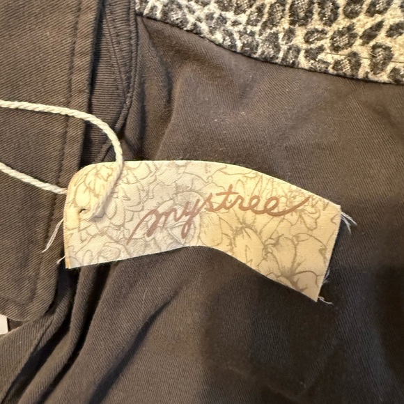 Buckle mystree pieced leopard denim Jacket - Picture 9 of 9